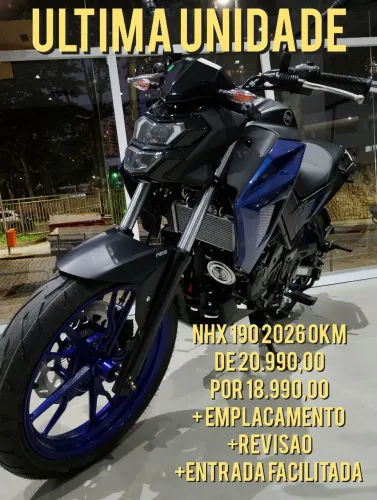 NHX 190 2026 0KM - ÚLTIMA UNIDADE POR 18.990,00 + EMPLACAMENTO + REVISÃO - SYM MOTOS BARRA