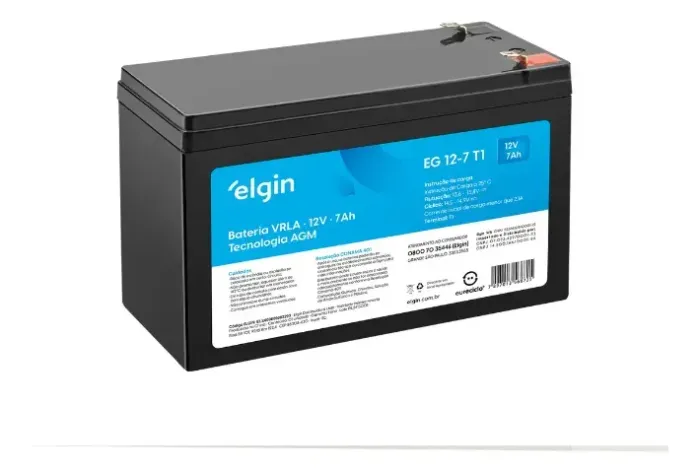 Bateria Selada Chumbo Vrla 12v 7ah - Elgin