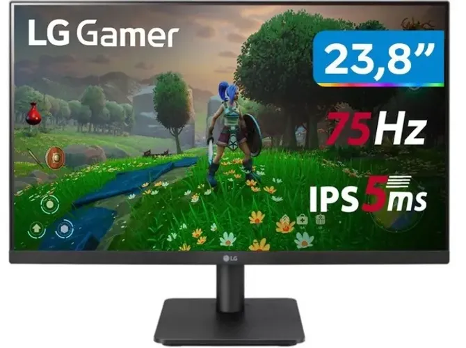 Monitor Gamer LG 23.8 Full HD 75Hz 5ms HDMI IPS Freesync - 24MP400-B