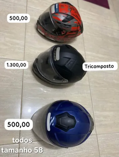 Capacetes tamanho 58