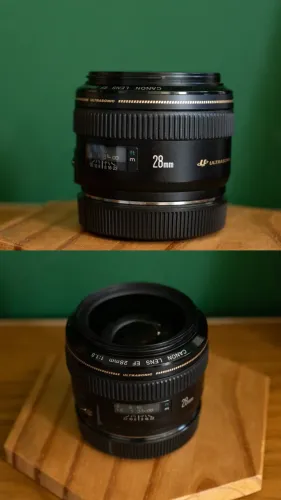 Lente Canon Ef 28mm F/1.8 Macro Preto