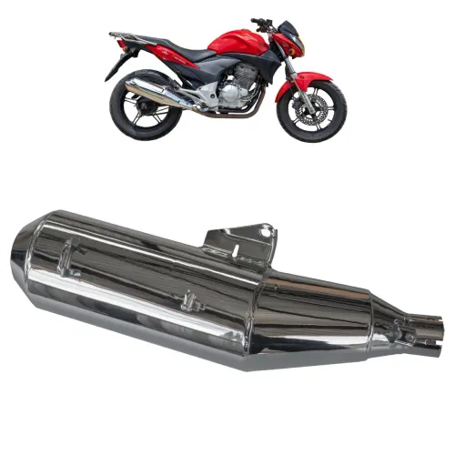PONTEIRA/ESCAPAMENTO MODELO ORIGINAL PARA CB 300 R 09/15 CROMADO
