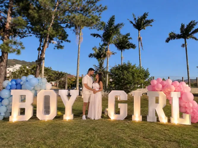 Letras gigantes girl e boy | chá revelação/bebe  |decoração 