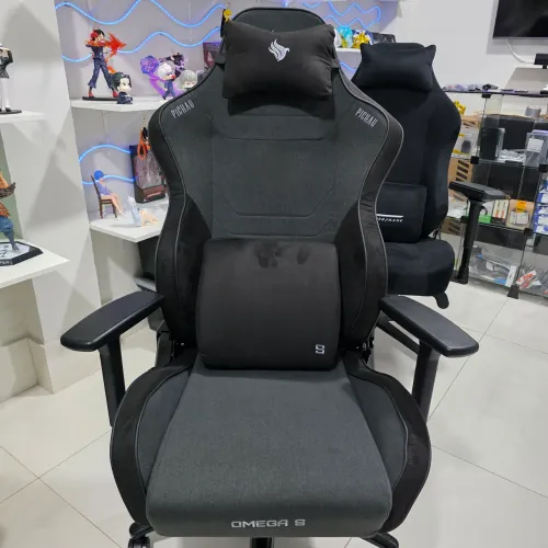 Cadeira Gamer em Tecido, suporta até 140kg, Reclinável, Confortável, Ergonômica *Nova