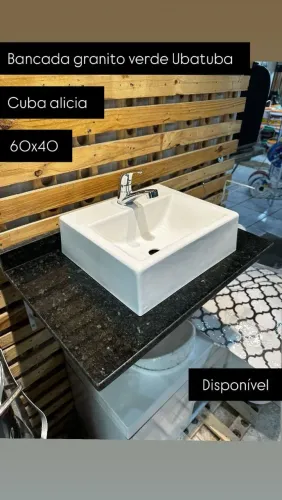 Pia para banheiro 60x40 granito