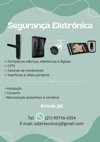 Técnico interfone, CFTV e portão automático