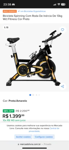 Bicicleta ergonometrica em ÓTIMO ESTADO