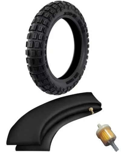 Kit Pneu Mini Moto Cross 250-10 + Camara