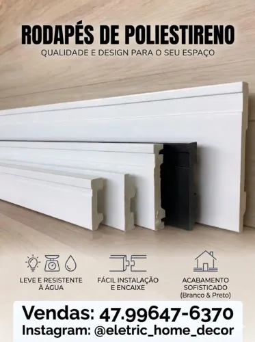 Rodapé poliestireno venda e instalação