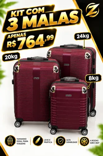 KIT 3 MALAS P, M, G
