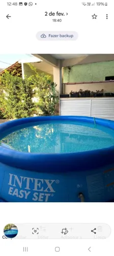 PISCINA INFLÁVEL INTEX,GRANDE,REDONDA, 6500 LITROS.