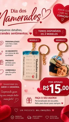 Lembranças de Resina - Dia dos Namorados