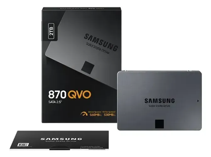 SSD Interno Samsung 870 QVO MZ-77Q2T0 2TB Preto