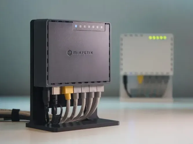 Suporte De Mesa Para Mikrotik Série Hex