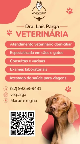ATENDIMENTO VETERINÁRIO DOMICILIAR DRA LAÍS PARGA