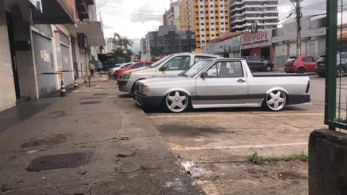 Suspensão a ar Saveiro quadrada 