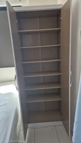 Sapateiro Multiuso 2 Portas 6 Prateleiras Branco - Henn