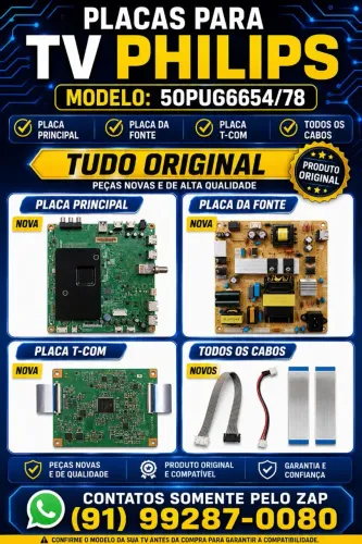 PLACAS DA TV PHILIPS DE LED MODELO 50PUG6654/78