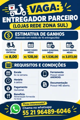 Entregador Pedal MEI-Zona Sul