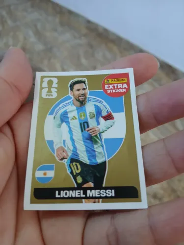Figurinha Panini Extra Sticker Dourada Messi Copa 2026