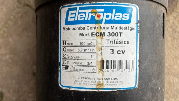 Motor de bomba de lava jato 3cv (moto indução trifásico de galola)