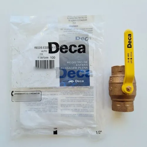 Registro de Esfera Deca 1/2 Passagem Plena - Novo e Original<br>