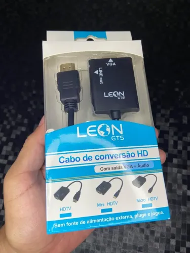 CABO CONVERSOR HDMI PARA VGA + AUDIO LEON GTS