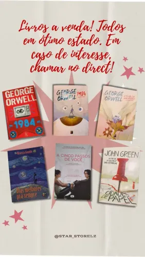 Venda de livros usados em ótimo estado!