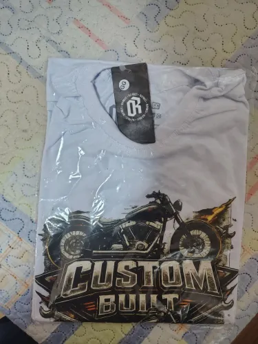 Camisa Estampada Branca Tamanho GG Com Tecido Algodão