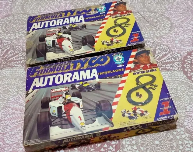 2 AUTORAMAS ESTRELA INTERLAGOS AYRTON SENNA FÓRMULA TYCO - ANTIGUIDADE PARA COLECIONADOR