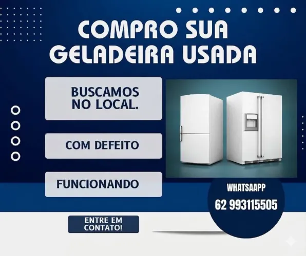 Geladeiras usadas com defeito Goiânia/Anápolis