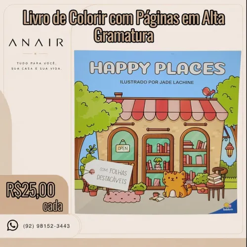 Livro de Colorir com Páginas em Alta Gramatura