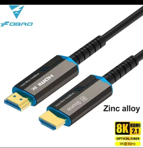 Cabo lmcnzz HDMI 2.1 fibra óptica 4k 120hz 48gbps vrr com 10 metros