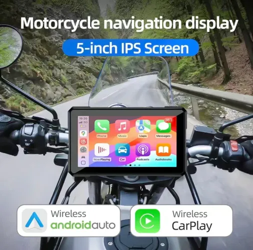 Multimídia Moto resistente a água carplay ou android auto