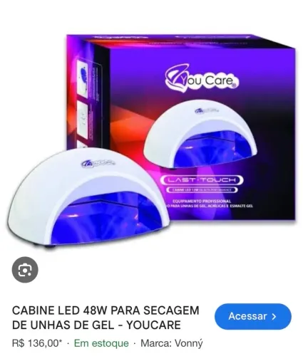 Cabine led UV seminova