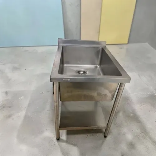 Pia Tanque Industrial Aço Inox Com Cuba Funda E Estrutura (69x60)