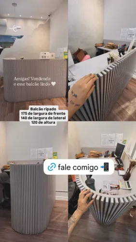 Balcão caixa para recepção e loja
