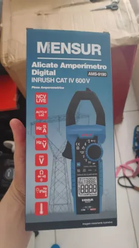 Alicate amperímetro digital AMS9190 INRUSH CAT IV 600 V 