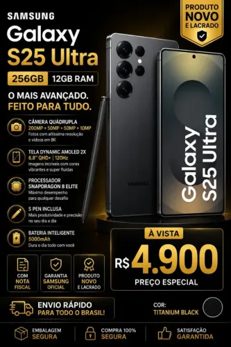 Galaxy S25 ultra 256 giga com 12 de ram