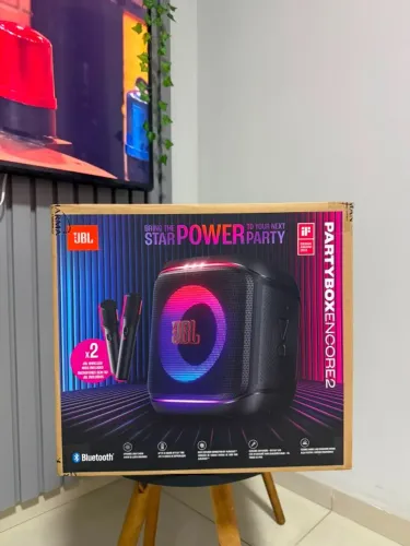 Jbl PartyBox Encore2 c/ 2 Microfones - Original - Nova e Lacrada - Pronta Entrega!!