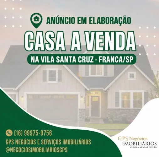 Casa à venda na Vila Santa Cruz Franca/SP