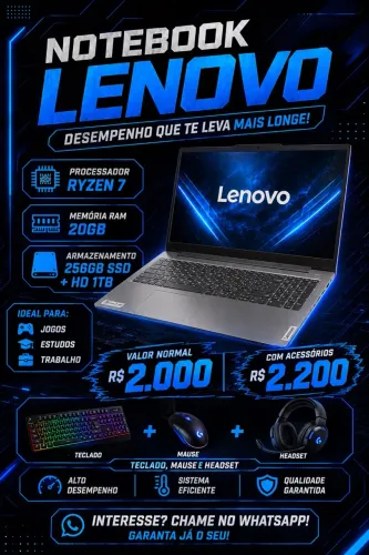 Vende-se notebook ldeapad 3