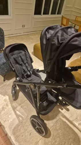 Carrinho Cybex Gazelle S com 2 cadeirinhas e Moisés + Cesto 
