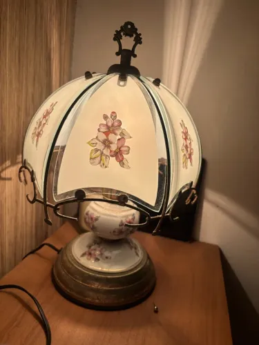 Abajur luminária de três toques vintage