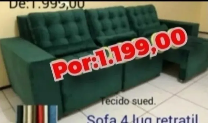 Sofá 4 lug retrátil (últimas unidades)