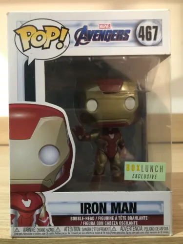 Funko Pop Iron Man Homem de Ferro Disney BoxLuch Marvel Avengers Endgame 467