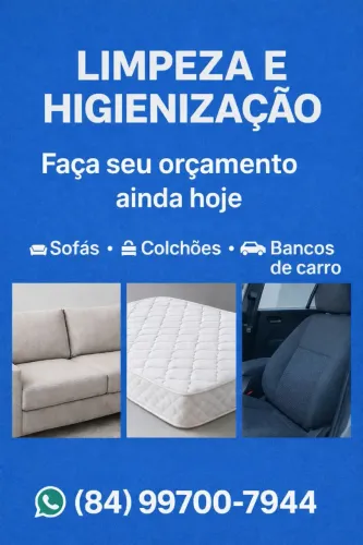 Limpeza e higienização de estofados 
