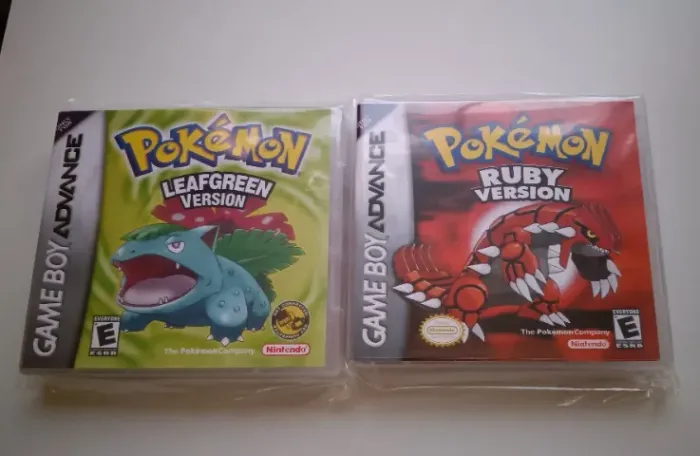 Kit 2 Jogos Pokémon Ruby + Pokémon Leafgreen 