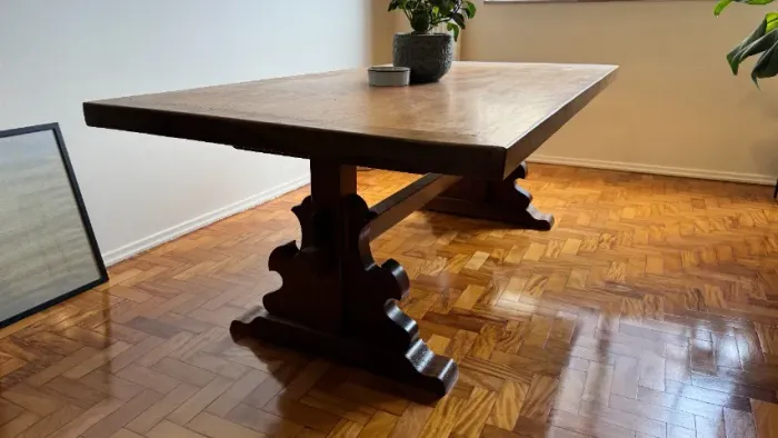 Mesa de jantar rústica antiga | 8 lugares