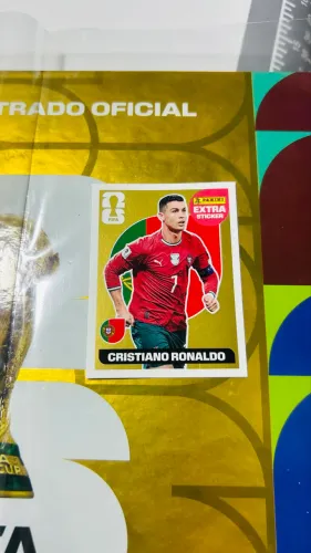 Figurinha Cristiano Ronaldo Extra Sticker Ouro Cr7 Copa Do Mundo 2026